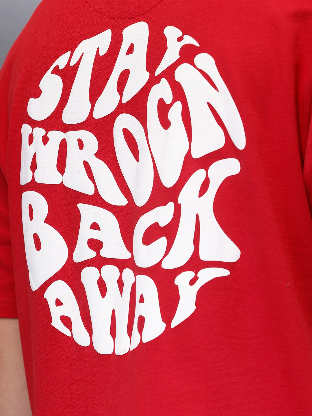Men's Oversized Tee With Graphic  |  Red
