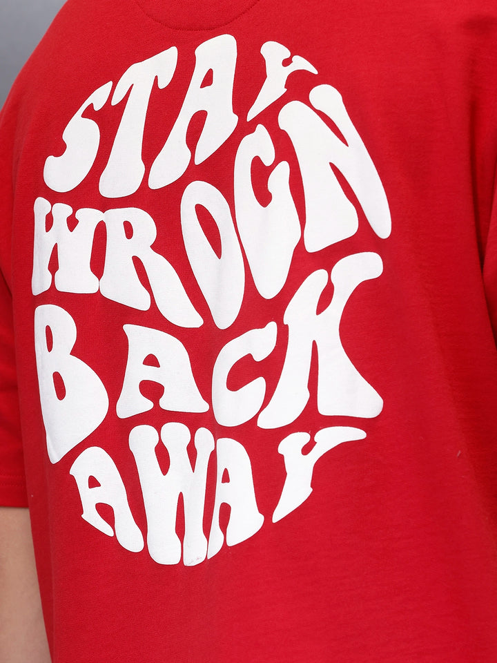 Men's Oversized Tee With Graphic  |  Red