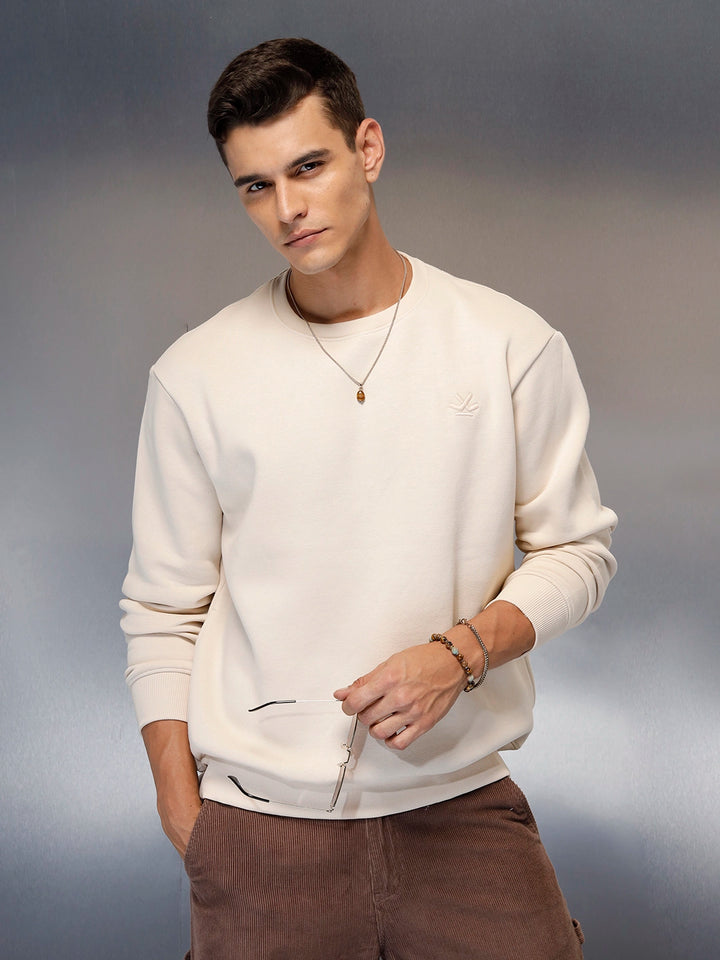 men's casual comfort fit sweatshirt | Beige