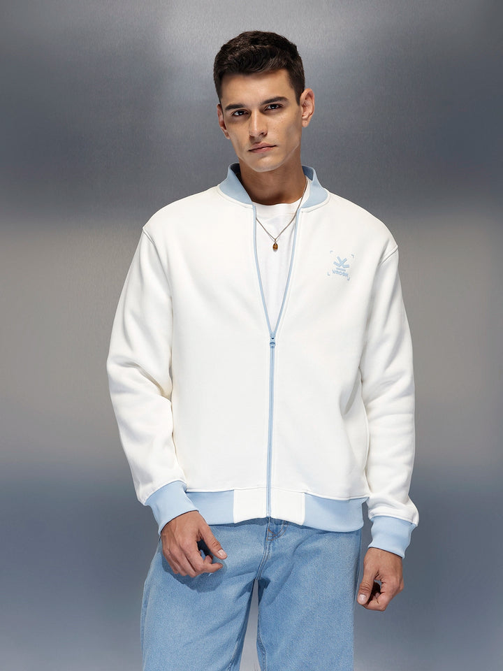 Men's Comfort Fit Zip-Up Sweatshirt |  White