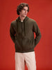 Men’s Solid Zip-Up Hoodie Sweatshirt | Olive