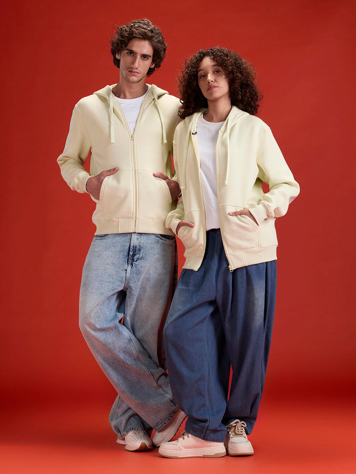 Men’s Solid Zip-Up Hoodie Sweatshirt | Aloe Wash