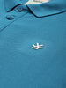 Blue Lined Polo Collar T-Shirt