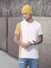 Colourblocked White Gold T-Shirt