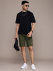 Basic Olive Slim Fit Chino Shorts