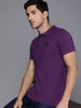 Bold Purple Polo Collar T-Shirt