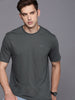 Solid Grey Round Neck T-Shirt