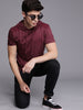 Solid Burgundy Hooded T-Shirt