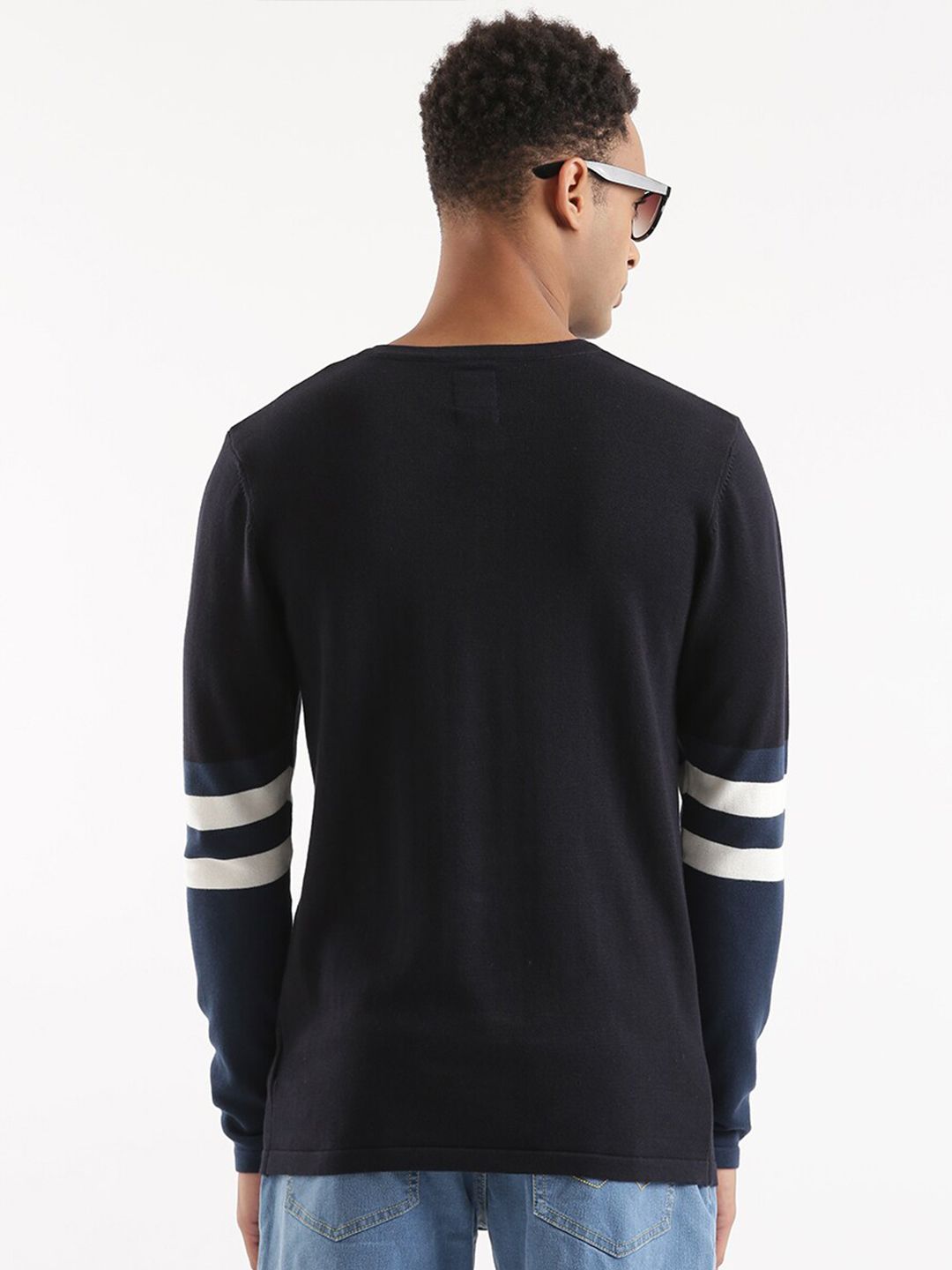 Navy Flat Knit Henley T-Shirt