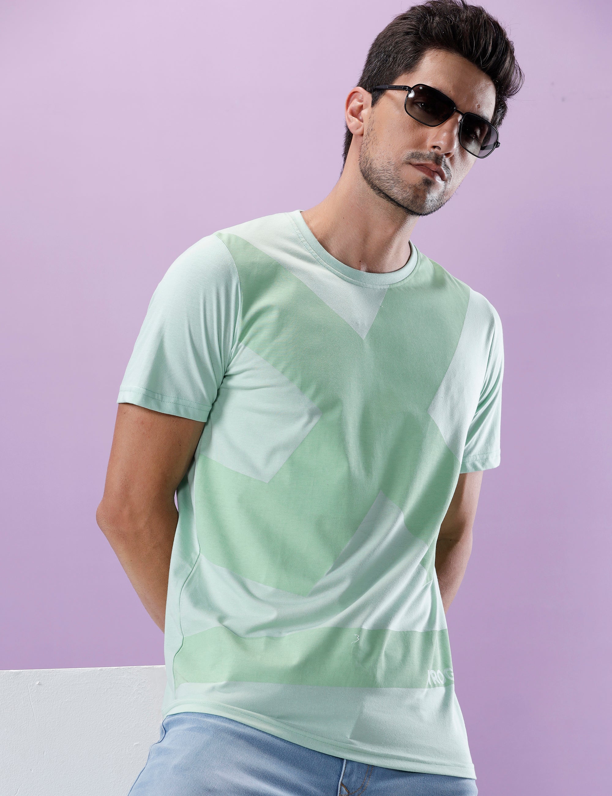 Classic Mint Placement Print T-Shirt