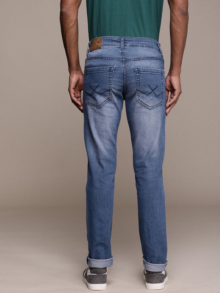 Striking Slim Fit Mid-Rise Light Fade  Jeans