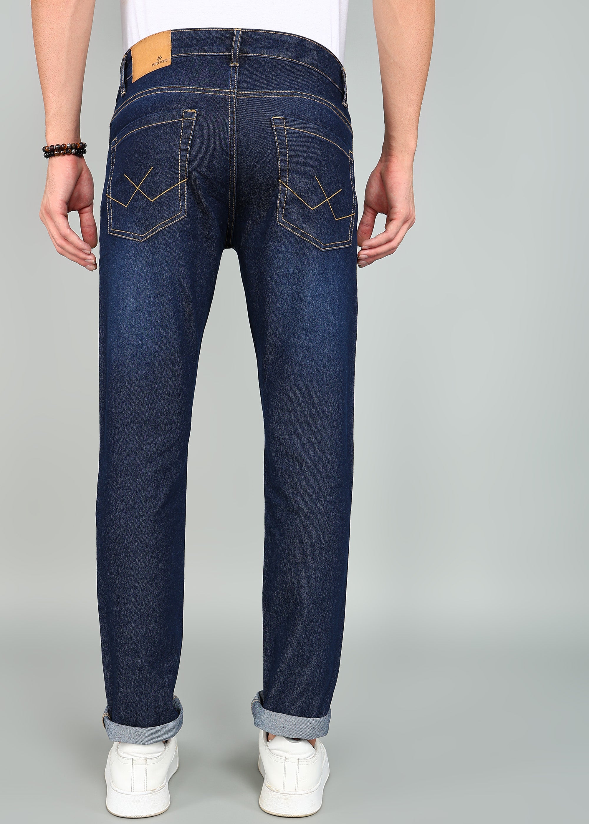 Classic Dark Blue Slim Mid Rise Jeans