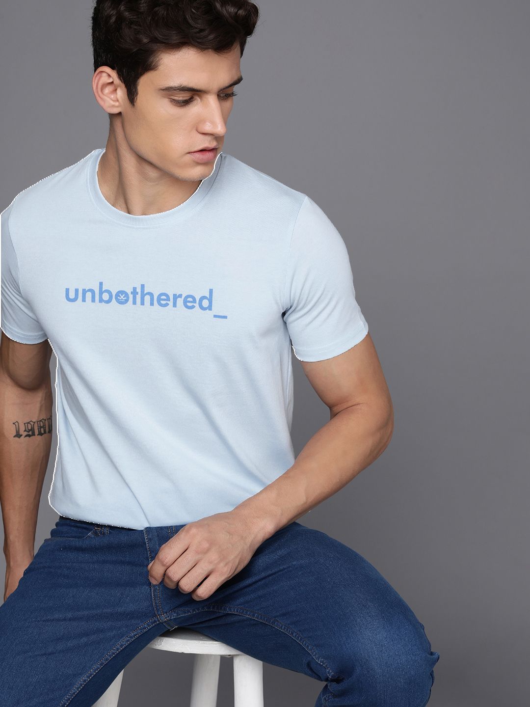 Unbothered Printed Pure Cotton T-Shirt