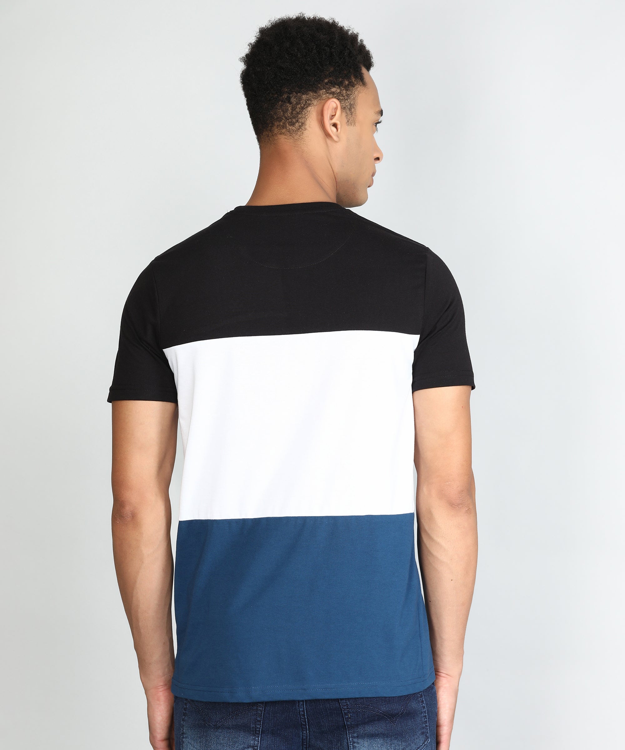 Basic Navy Cut And Sew T-Shirt