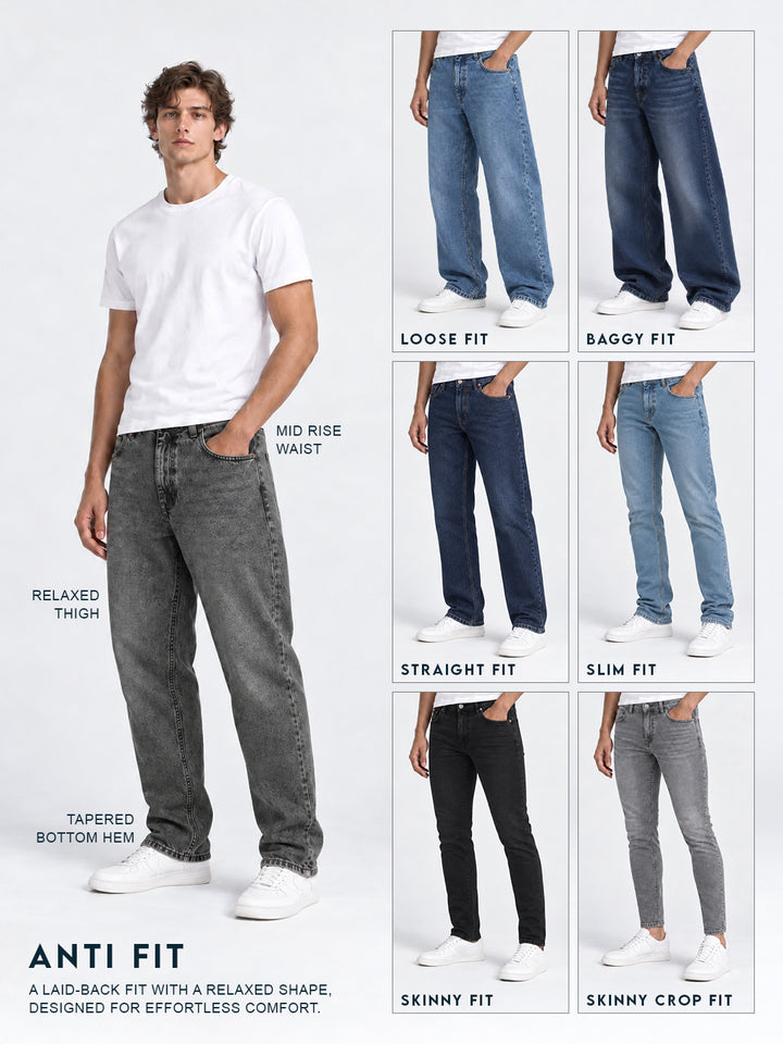 Classic Faded Denim Jeans | Blue