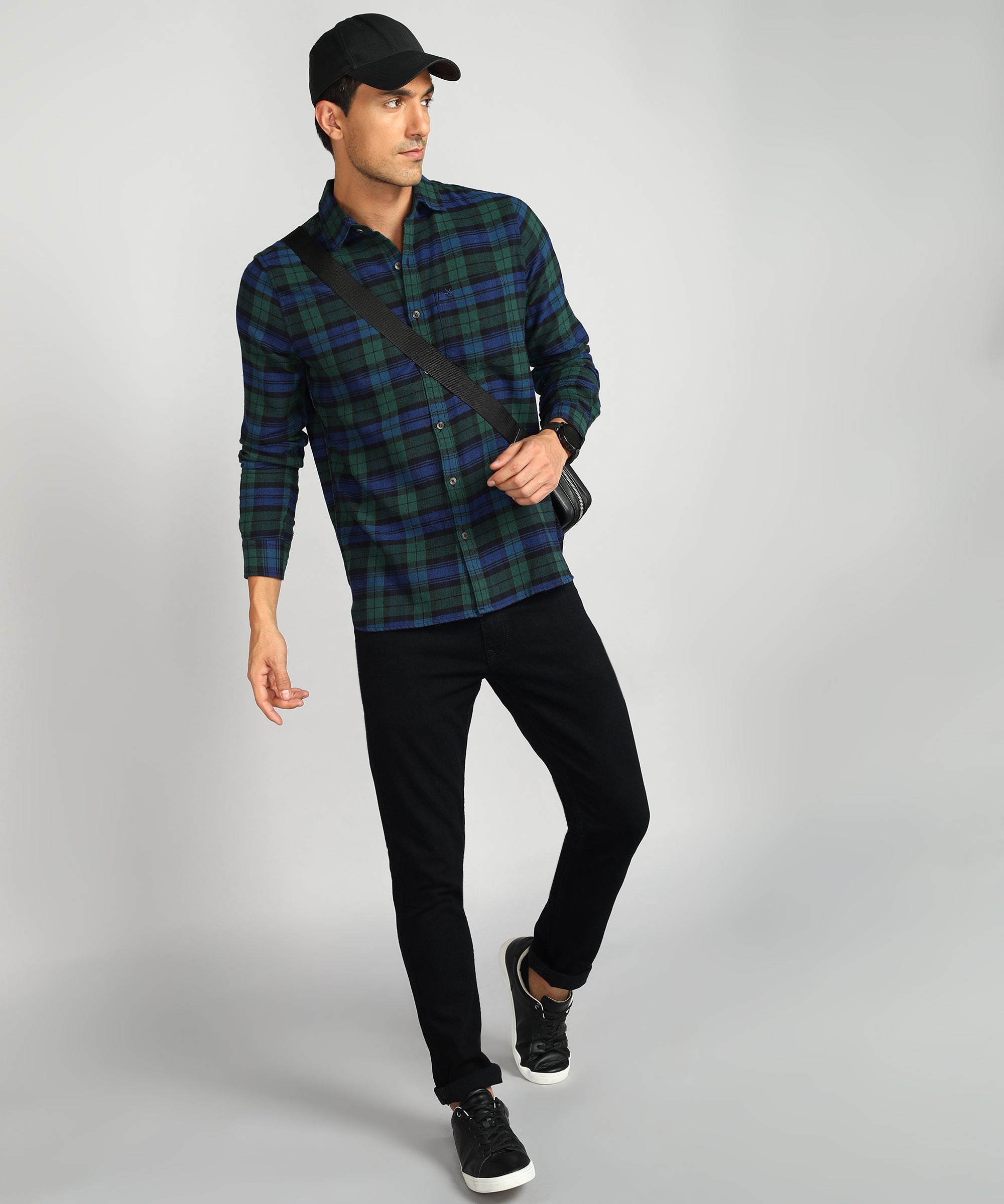 Classic Green Twill Check Shirt