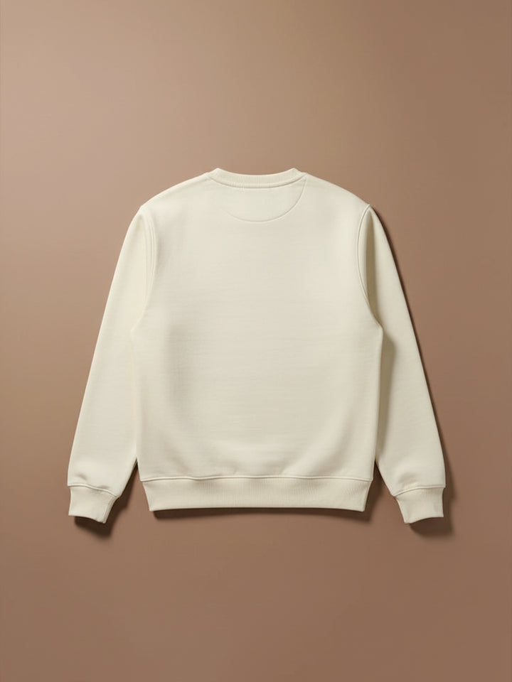 Men's Solid Casual Comfort Fit Sweatshirt | Aloe Wash