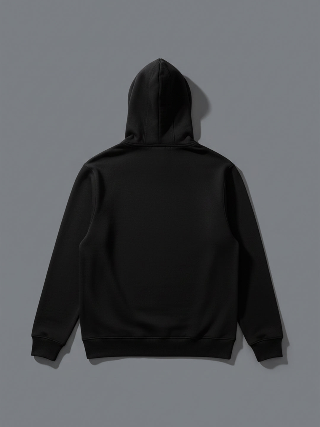 Men's Solid Zip-Up Hoodie Sweatshirt  | Black