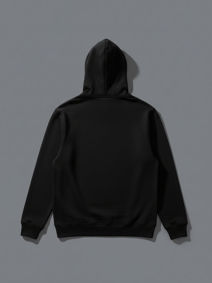Men's Solid Zip-Up Hoodie Sweatshirt  | Black