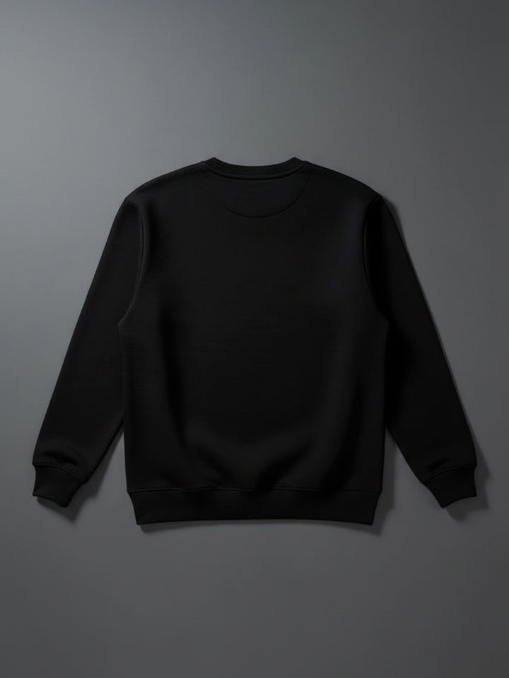 Men's casual comfort fit black sweatshirt | Black