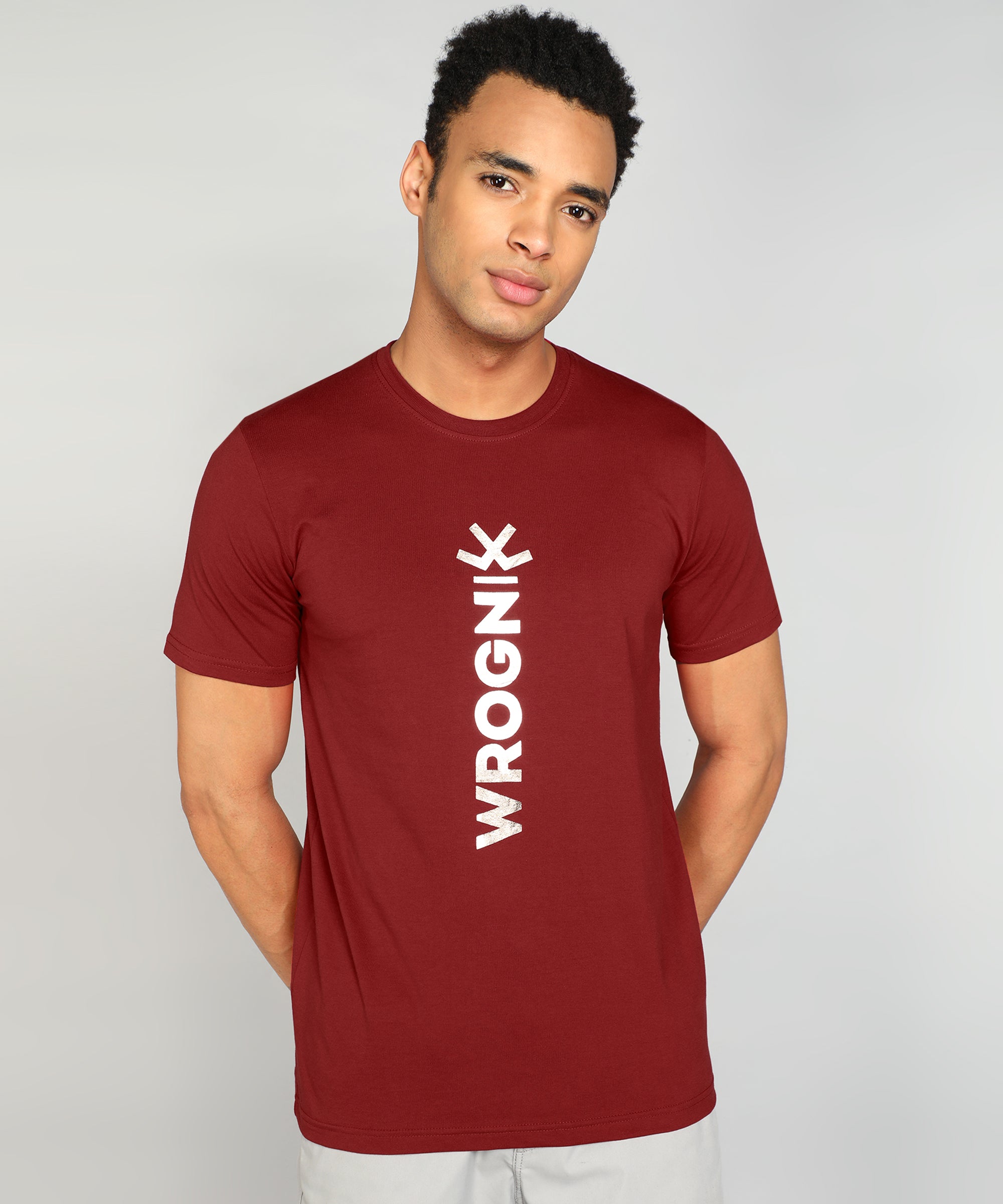 Red Foil Print T-Shirt