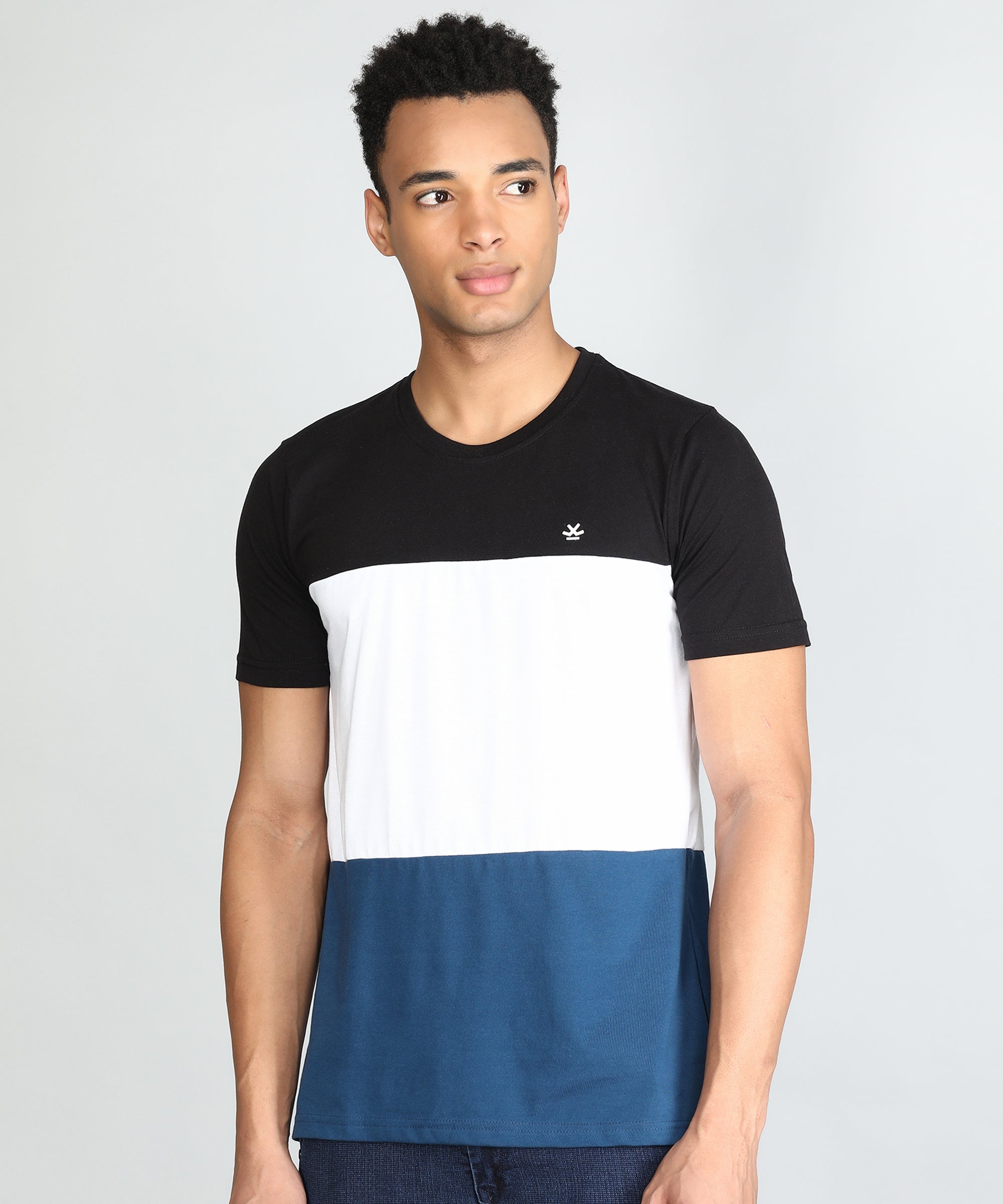 Basic Navy Cut And Sew T-Shirt