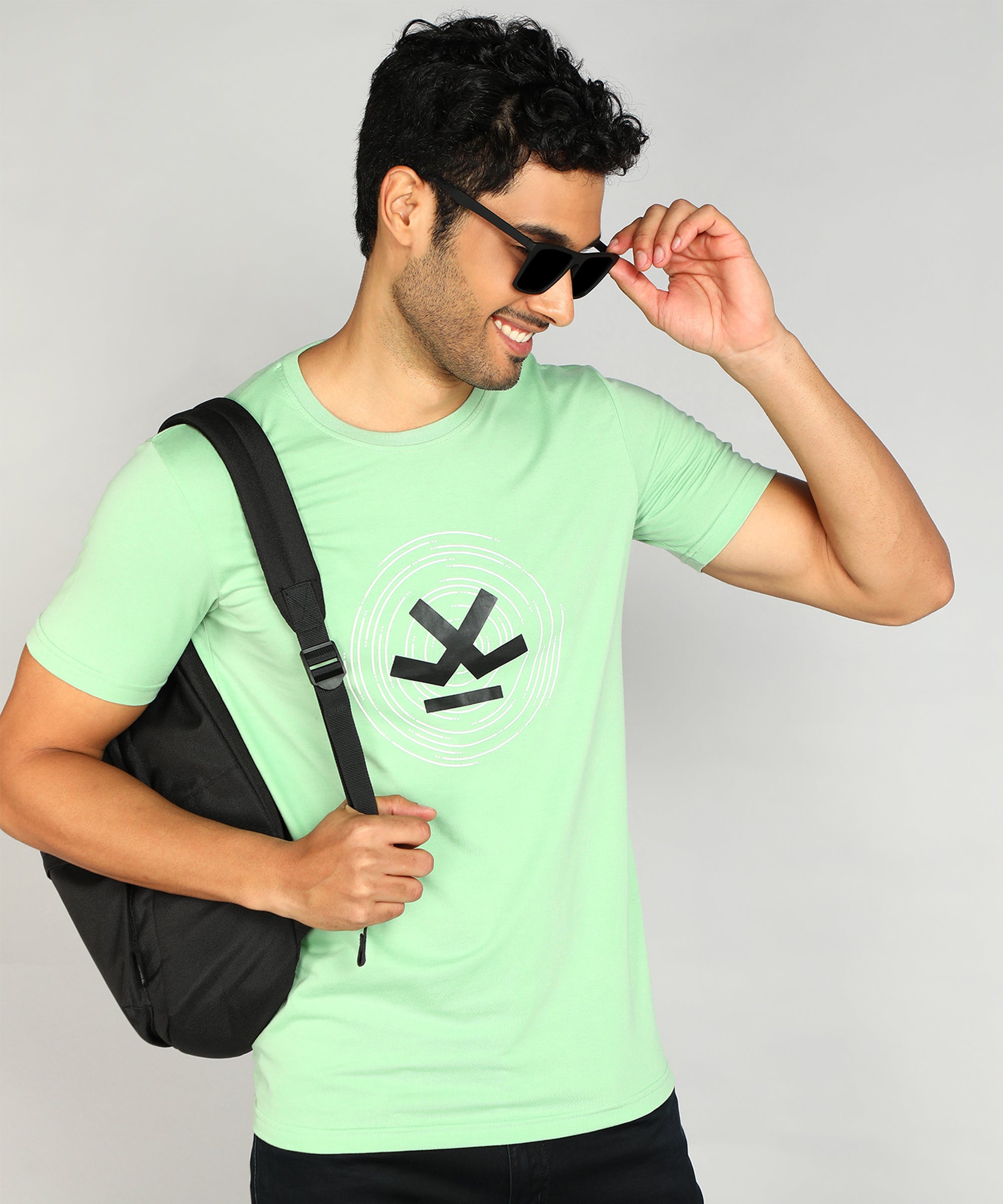 Classic Green Chest Print T-Shirt