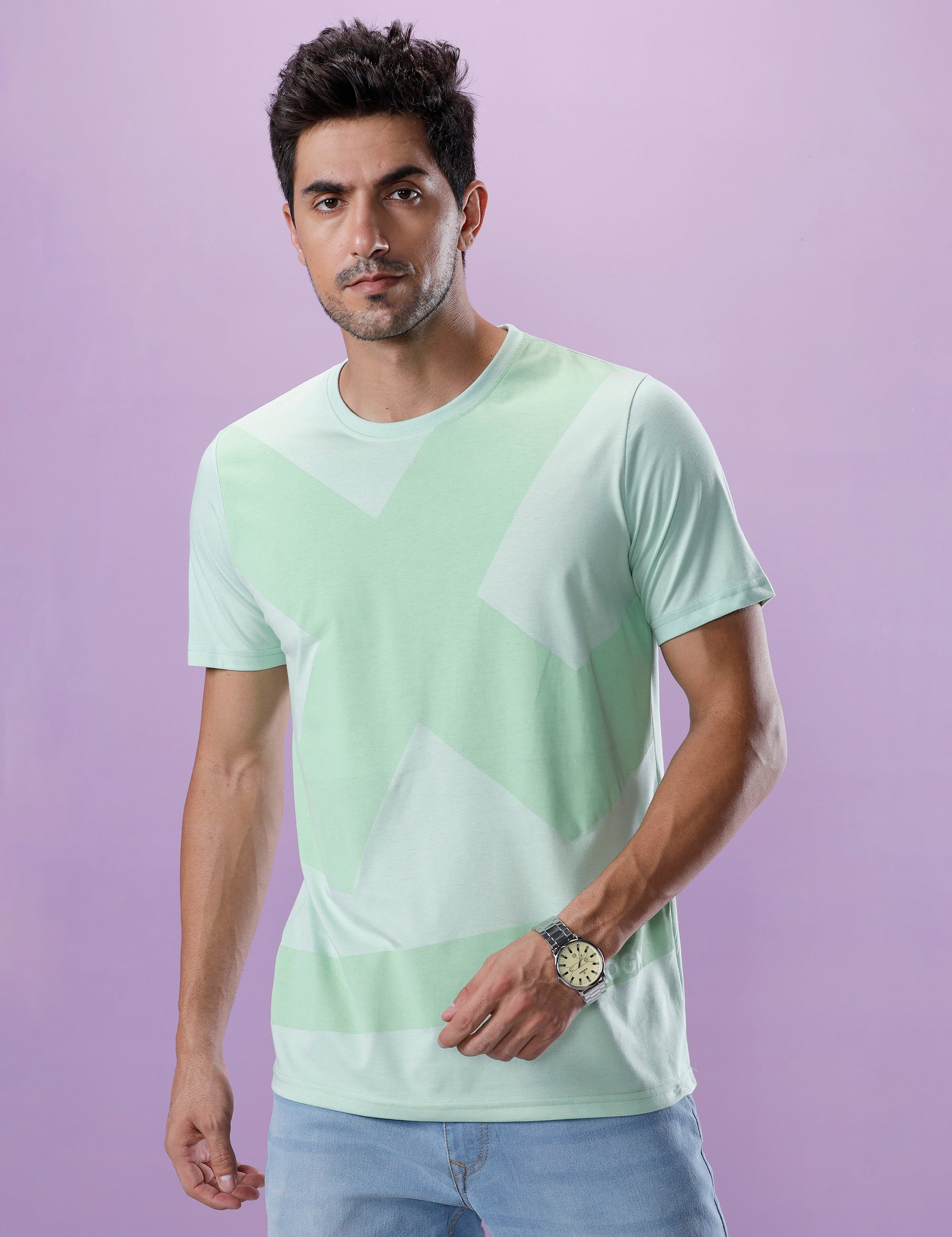 Classic Mint Placement Print T-Shirt