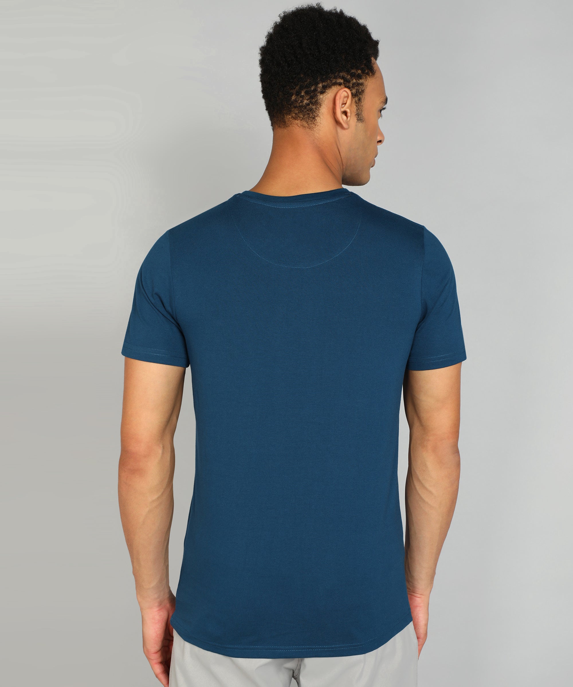 Classic Blue Crew Neck T-Shirt