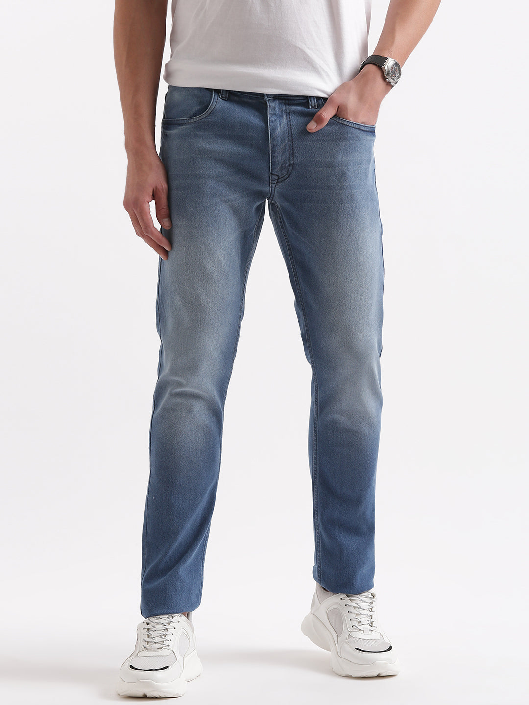 Blue Medwash Whiskers Jeans