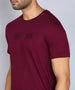 Wine Foil Print Crew Neck T-Shirt