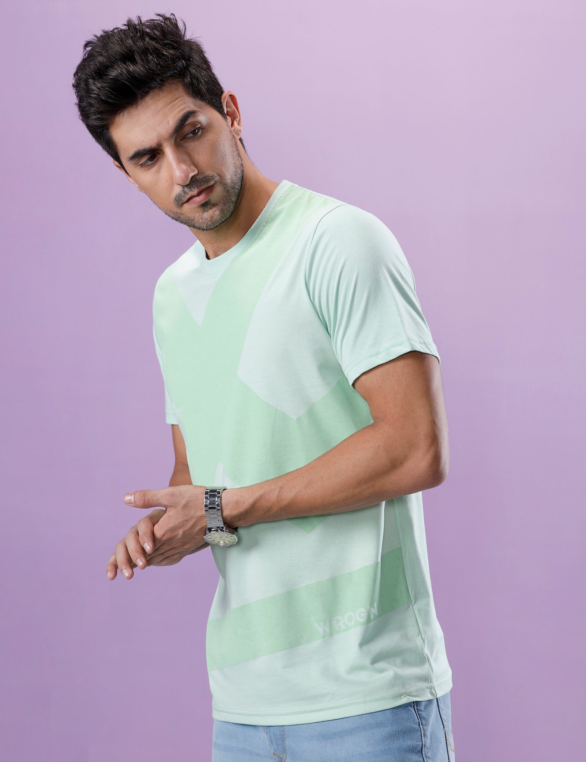 Classic Mint Placement Print T-Shirt