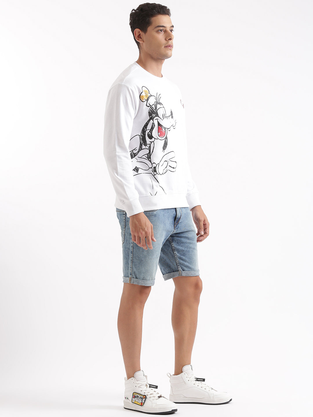 Mickey Sails Printed Mustard T-Shirt