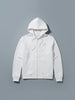 Men’s Solid Zip-Up Hoodie Sweatshirt | Snow White