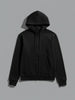 Men's Solid Zip-Up Hoodie Sweatshirt  | Black
