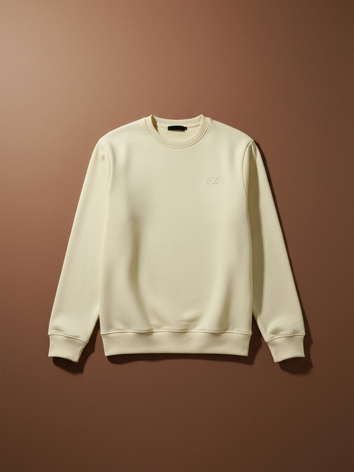 Men's Solid Casual Comfort Fit Sweatshirt | Aloe Wash