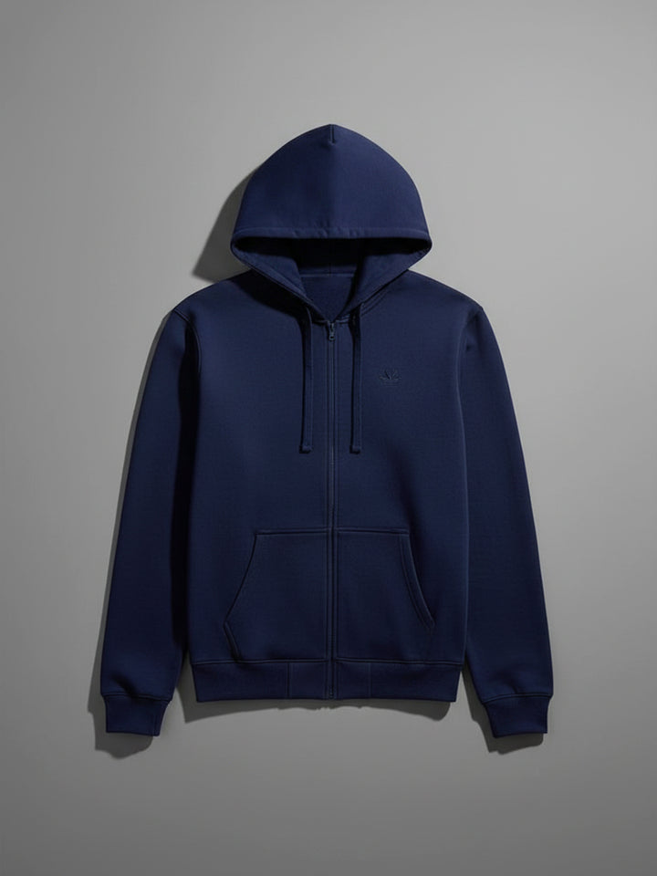 Men’s Solid Zip-Up Hoodie Sweatshirt | Blue
