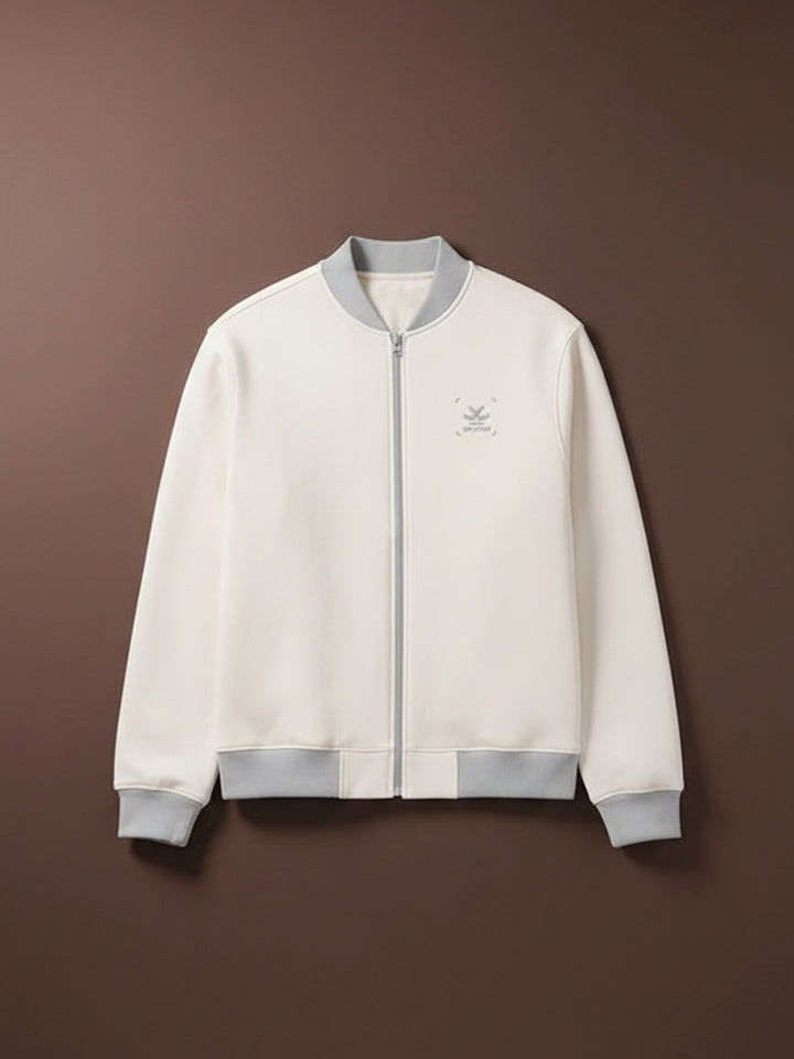 Men's Casual Zip-Up Jacket With Contrast Trim | Tapioca