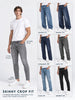 Faded Skinny Crop Denim Jeans | Grey