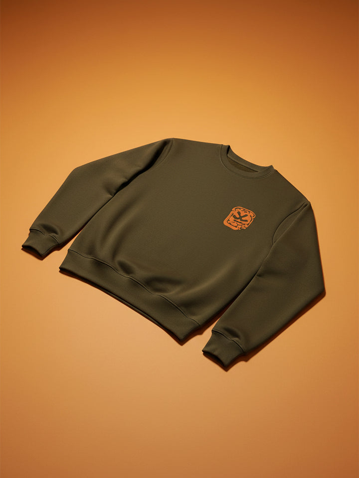 Graphic Accent Sweatshirt | Olive