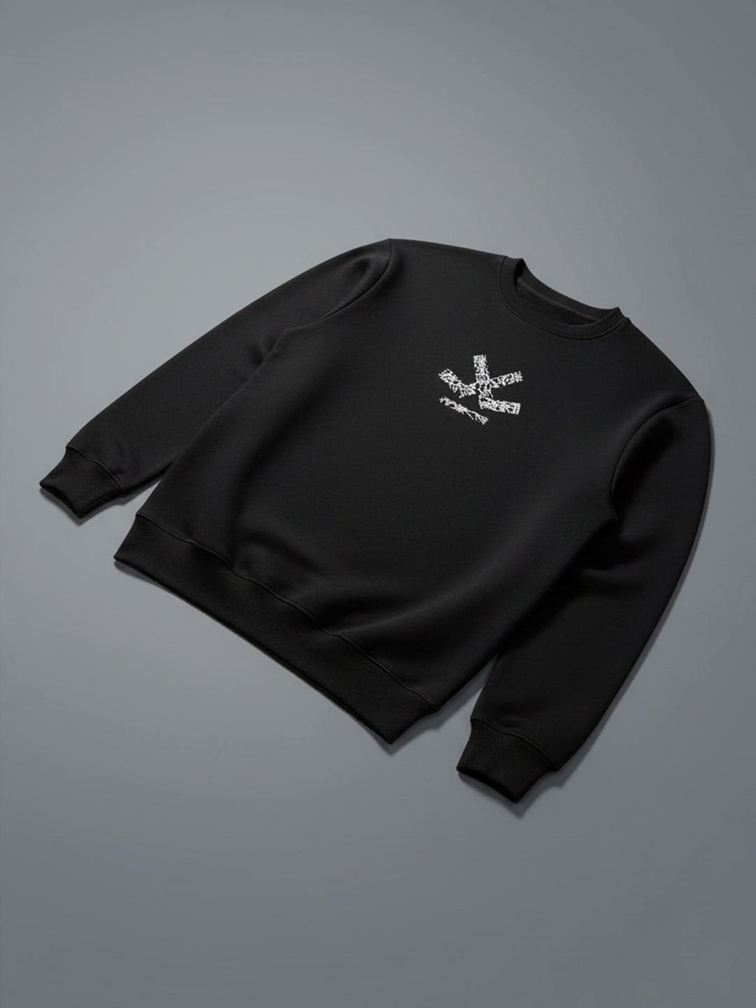 Men's casual comfort fit black sweatshirt | Black