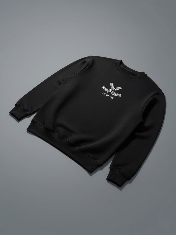 Men's casual comfort fit black sweatshirt | Black