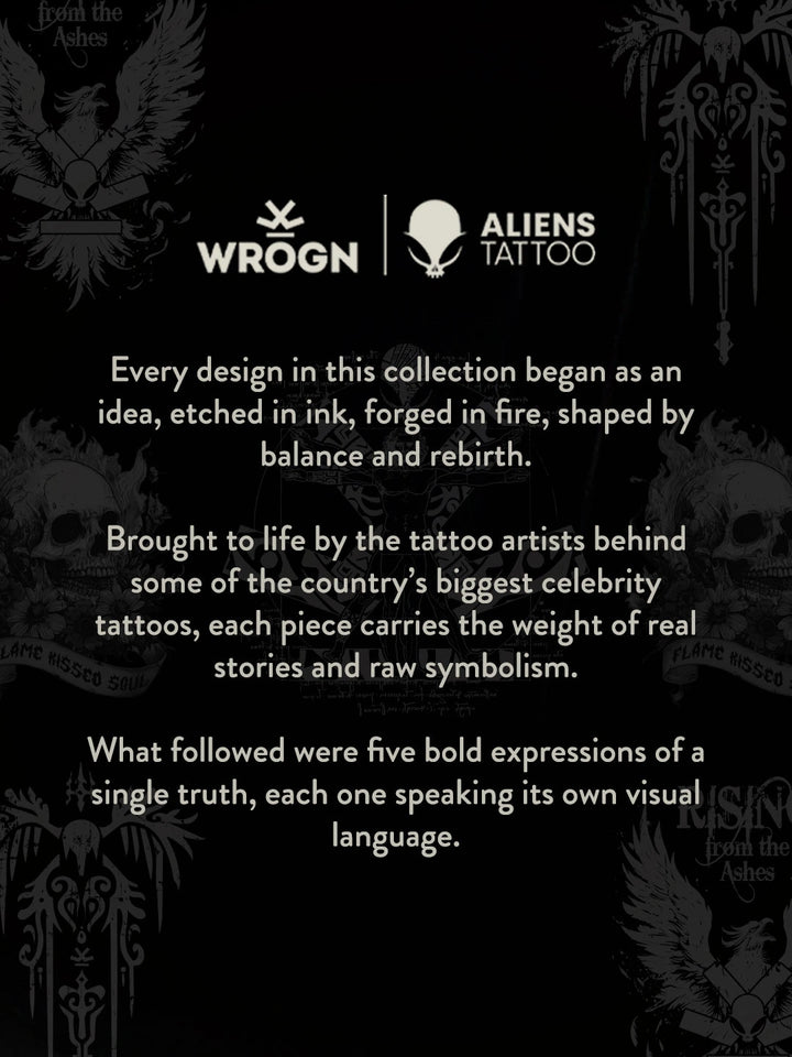 Wrogn X Aliens - The Yin-Yang Dragons | Black T-Shirt