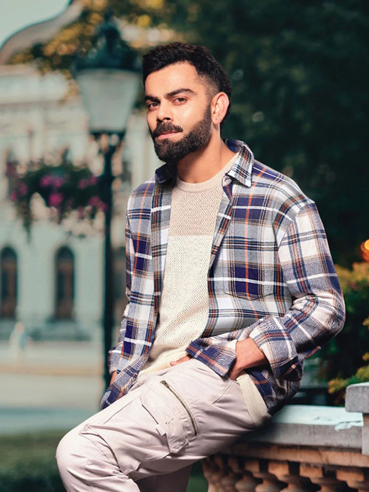 Ice Blue Classic Checked Shirt