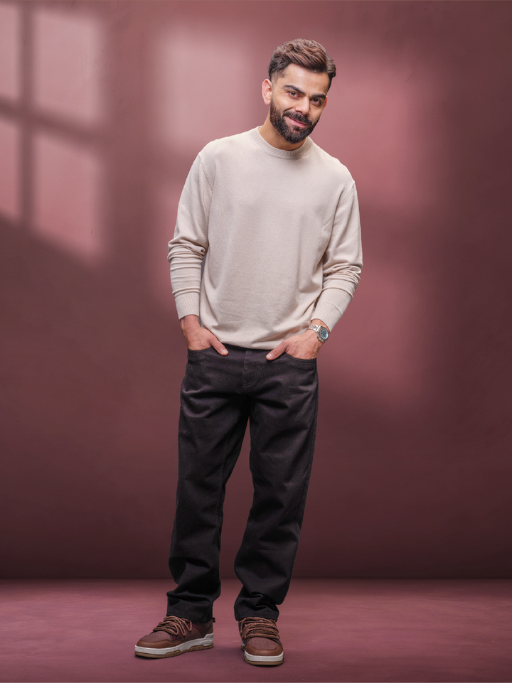 Solid Anti Fit Denim Jeans | Black