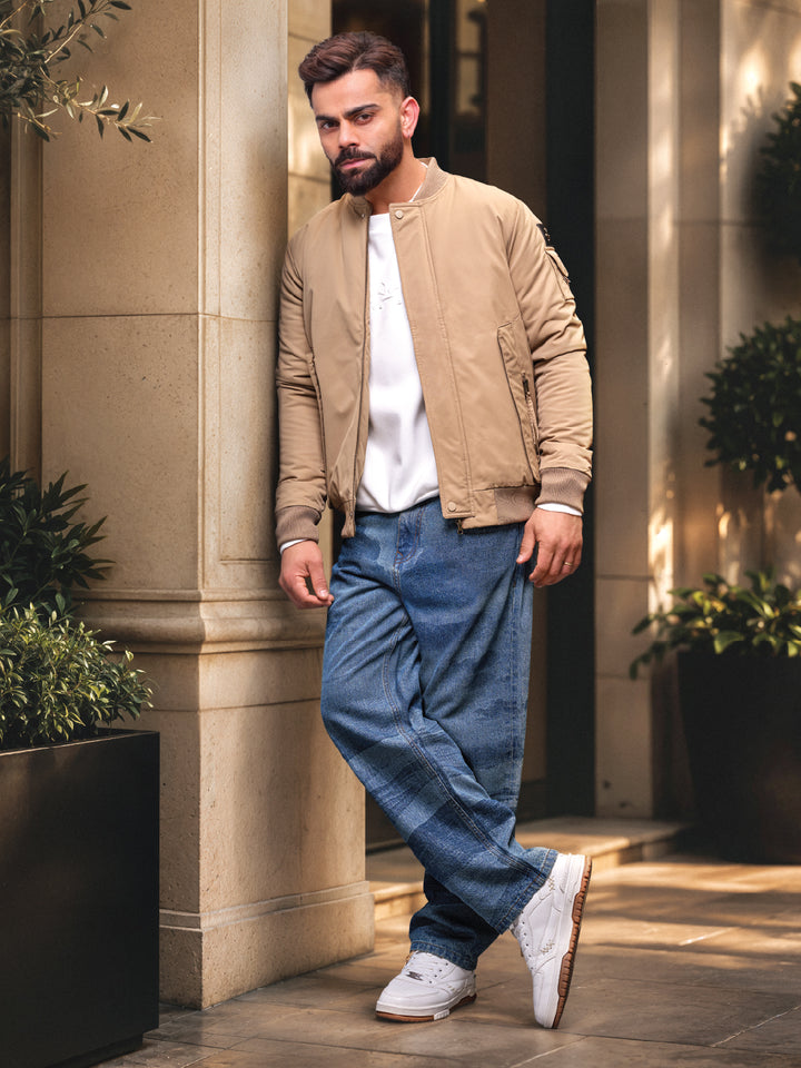 Loose Fit Washed Denim Jeans | Light Blue
