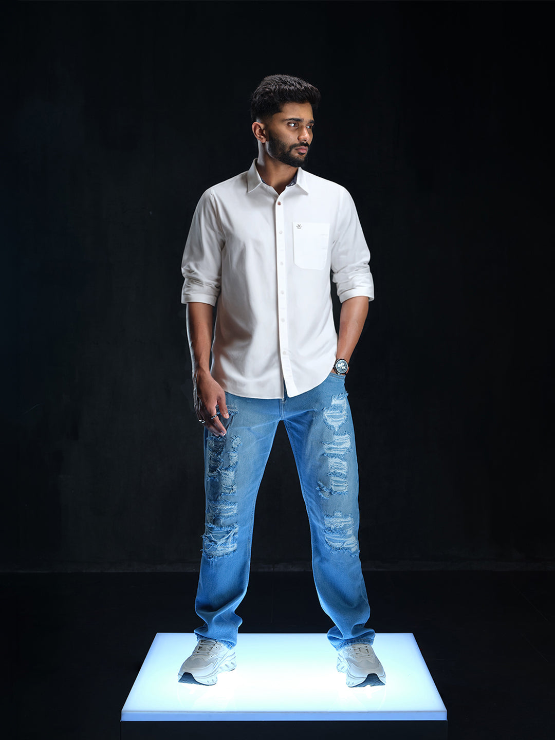 Solid Slim Fit Shirt | White