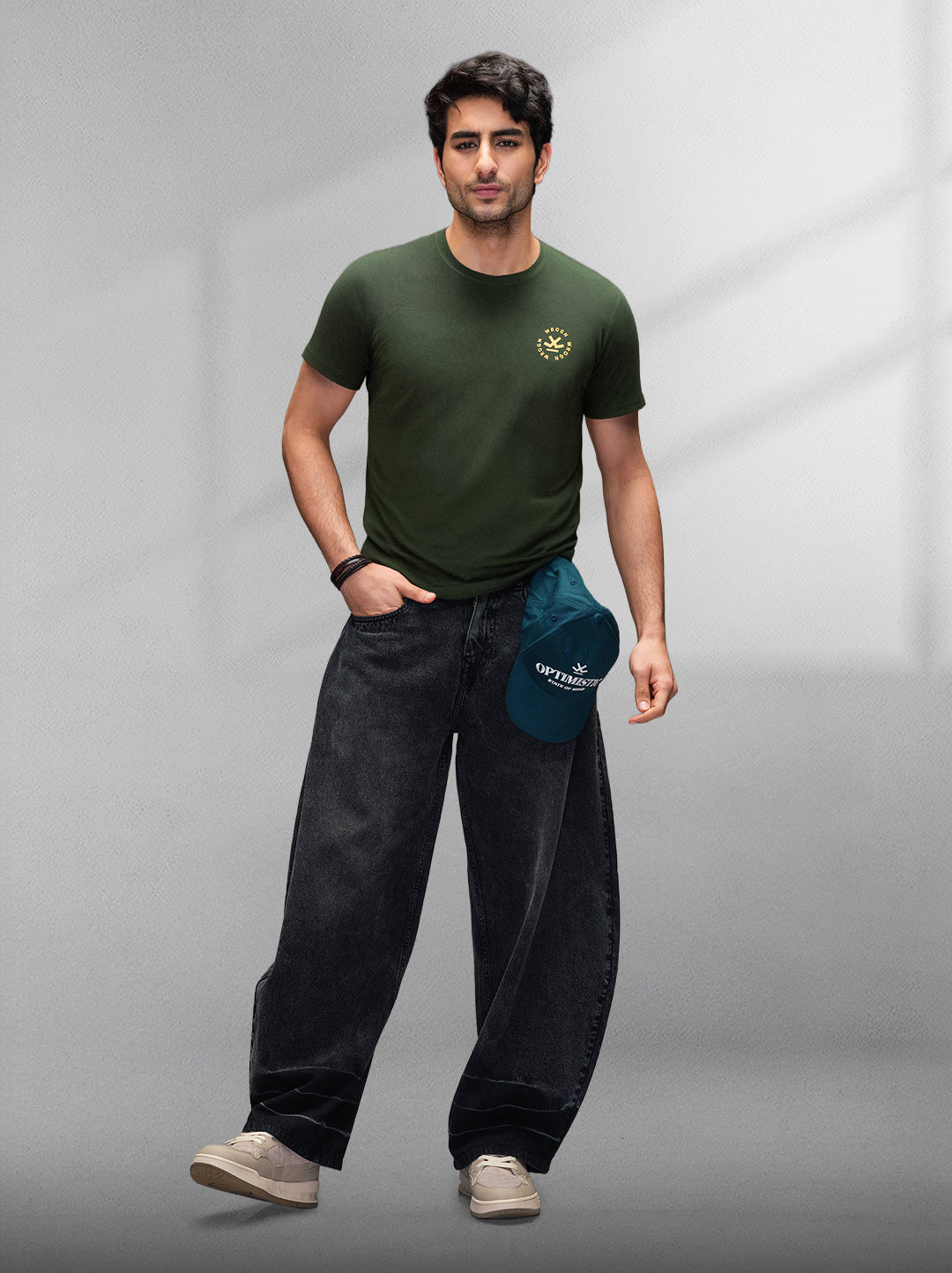 Chic Olive Minimal T-Shirt