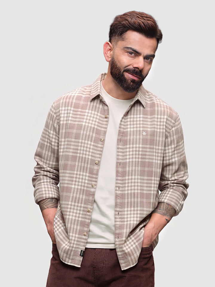 Comfort Fit Full Sleeve Flannel Shirt | Purple