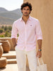 Classic Slim Fit Striped Shirt | Pink